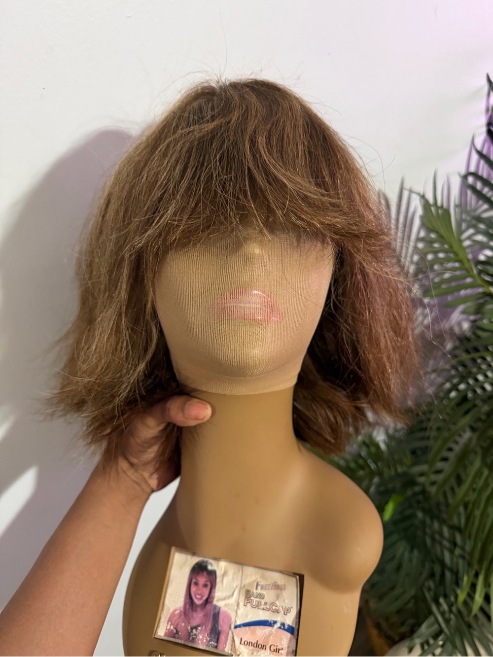Short Layered Brown Wig with Soft Bangs - Style
